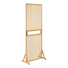 Paravent - HELLOSHOP26 - 197 x 75,5 x 40 cm - Bambu natural - Compartimento de armazenamento - Design atemporal