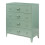 Commode - HELLOSHOP26 - Modèle industriel - 4 tiroirs spacieux - Acier gris mat - 92x80x40 cm 1