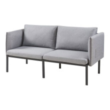 Sofá 2 lugares - HELLOSHOP26 - Sofá-cama 2 lugares - Cinza - Tecido removível - 6 pés estáveis