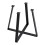 Pieds de table - HELLOSHOP26 - Modèle 72x80x80 cm - Acier noir - Structure robuste - Kit montage inclus 1