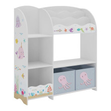 Tijdloos design boekenplank woonkamer slaapkamer opbergmeubel voor kinderen met oceaanmotief 100 x 93