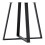 Pieds de table - HELLOSHOP26 - Modèle 72x80x80 cm - Acier noir - Structure robuste - Kit montage inclus 2