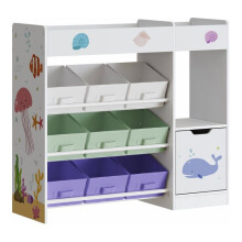 Tijdloos design wandrek woonkamer slaapkamer opbergmeubel voor kinderen met aqua dream motief 80 x
