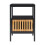 Comodino - HELLOSHOP26 - Modello classico - Porta magnetica - Ripostiglio aperto - Nero 4