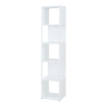 Biblioteca - HELLOSHOP26 - 185x38x38 cm - Aço branco - 5 prateleiras - Design atemporal