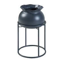 Meubles plantes - HELLOSHOP26 - Porte-plantes style intemporel - métal noir - cache-pot amovible - 31,5 cm