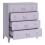 Commode - HELLOSHOP26 - Modèle industriel - 4 tiroirs spacieux - Métal gris - Montage simple 2