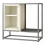 Buffet - HELLOSHOP26 - Modèle 70x72x35 cm - Acier Gris - Étagère réglable - Style Classique 2