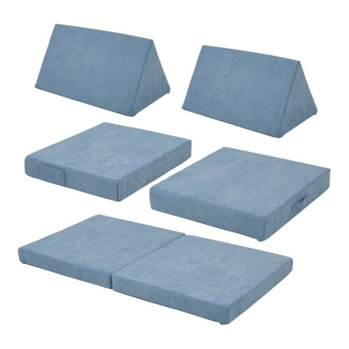 Divano poltrona da gioco 5 pezzi in velluto a righe 120 x 66 x 46 cm