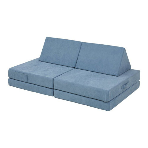 Divano poltrona da gioco 5 pezzi in velluto a righe 120 x 66 x 46 cm 1