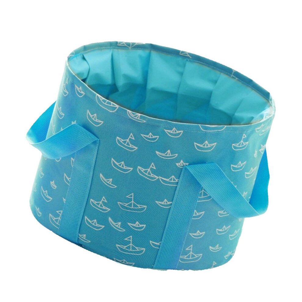 25L Collapsible Foot Spa Basin, Portable Travel Pedicure Bucket, 350x350x280mm