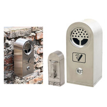 Wall Mounted Ashtray Outdoor Stainless Steel Ash Bin Metal Cigarette Bin for Commercial Shopping Centre and Arts Centre Color3 H 26cm Ref: 2563