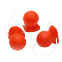 Red Clown Nose 3Pcs Honking Squeaking Nose With Elastic Rope For Adults Cosplay Costume Accessories