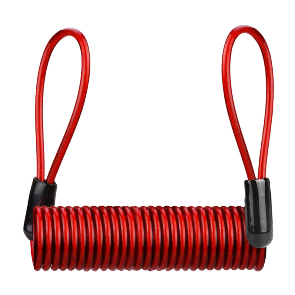 3.5Mm Antitheft Spring Wire Rope Motorcycle Bike Cable 1.5M Red 9382693887535