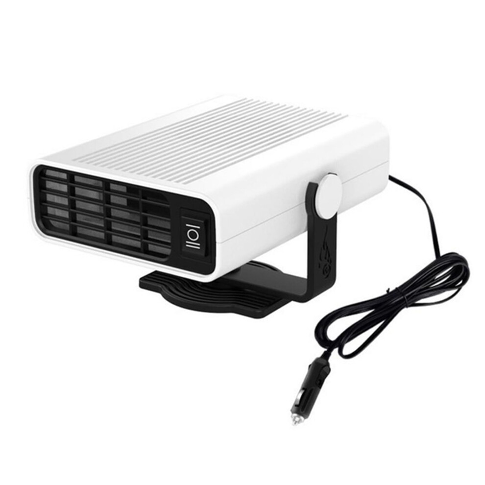 Portable Car Heater 12V 120W Fast Heating Windshield Defroster With 360 Adjustable Airflow White 9426802685848