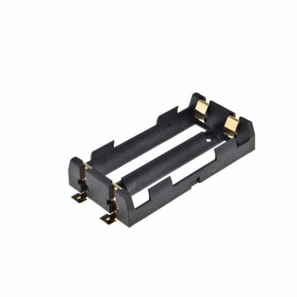 2Pcs 18650 Battery Holder With Goldplated Copper Terminals, Dual Support For Pcb Mounting 9382693015594