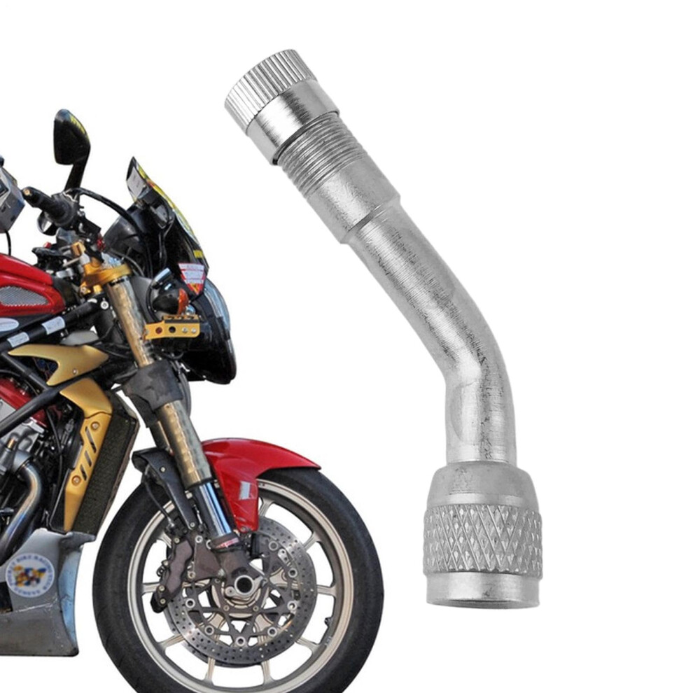 Tyre Valve Extension Adapter Extender Tire Valve Extension Pole Tire Stem Extensions 135 Degrees Silver 9382693887665