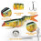 TARUOR 140mm Mehrsegmentiger Schwimmköder, sinkend, mit 8 Gelenken, Angelköder 1