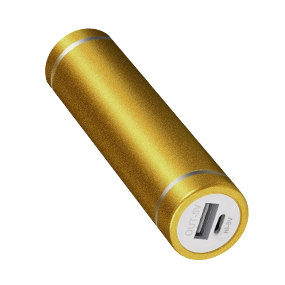 Portable Power Bank Aluminum Alloy Fast Charging Type C Charger 2600Mah 5000Mah Shockproof Design Gold 9189345407956
