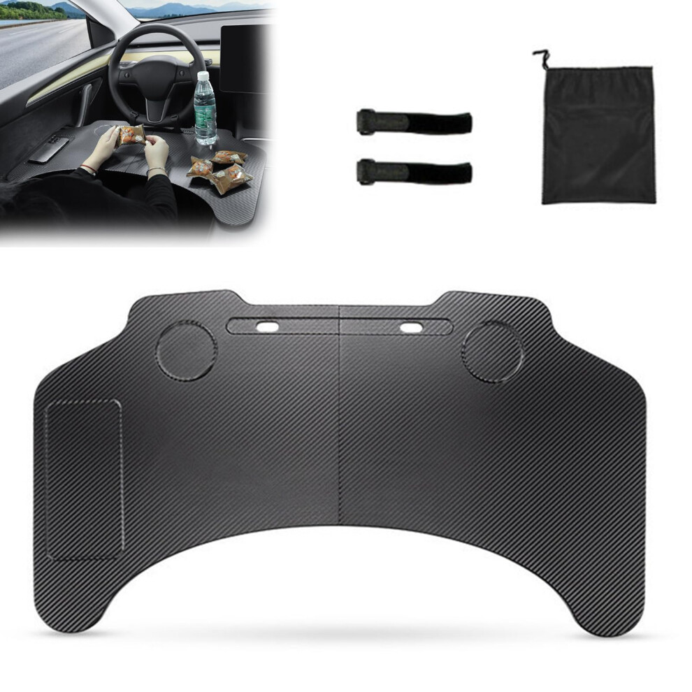 Car Table Folding Tray Desk, Steering Wheel Desk, Portable Tray Table For Laptop, Compatible With Model 3 And Model Y 9347817309164
