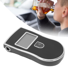 Breathalyzer Digitale Portatile AT 818 con Retroilluminazione Rossa e 5 Cannucce