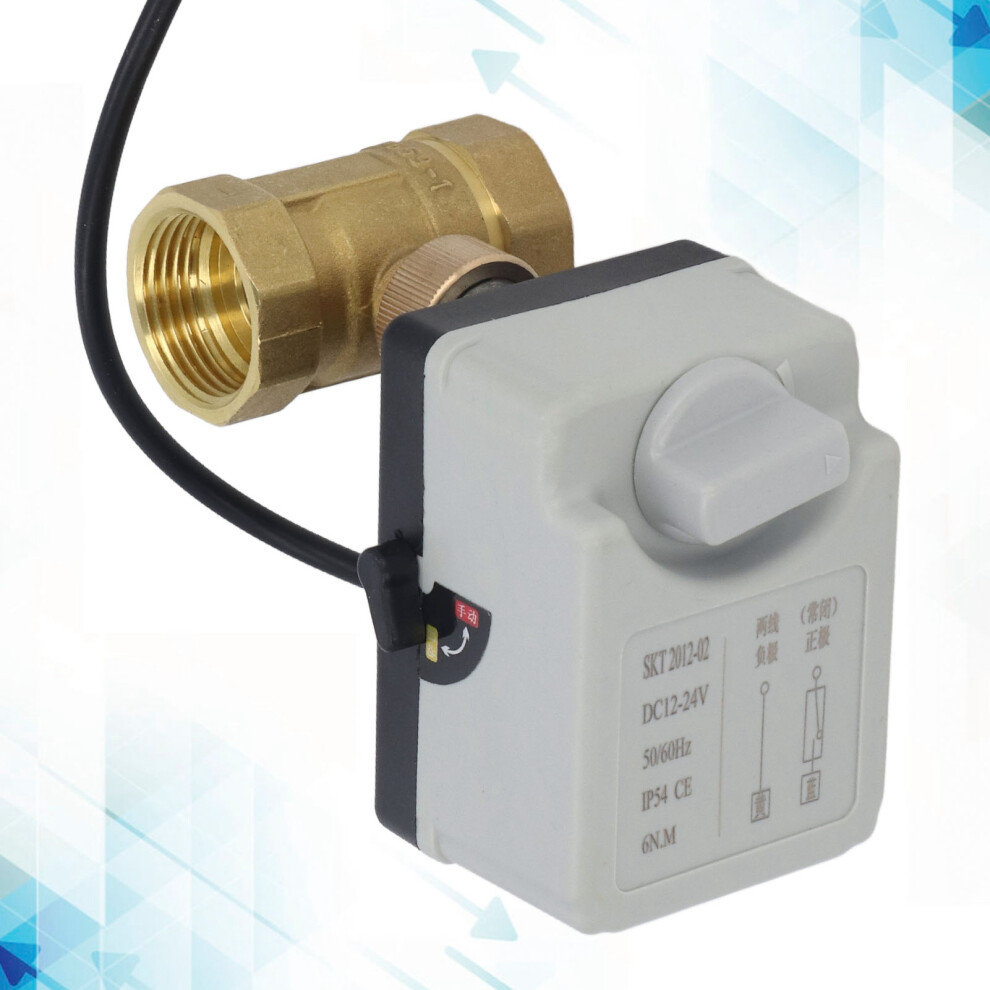 Dn25 2-Way Brass Electric Ball Valve 6W Dc12-24V Ip54 6941382129160