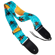 2Ud Decorativas De Guitarra Azul En Piel Y Tela