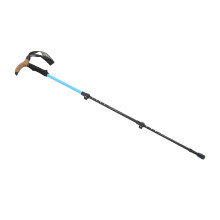 Telescopic Sky Blue Hiking Stick with Mud Holder and Wrist Strap