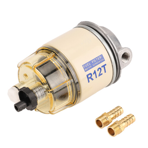 High Durability R12T Fuel Filter with 2 Holes Water Separating Efficiency 1
