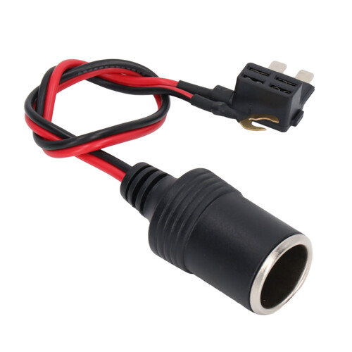 2Pcs DC 12‑24V Female Car Cigarette Lighter Socket 8A 30cm Cable 2