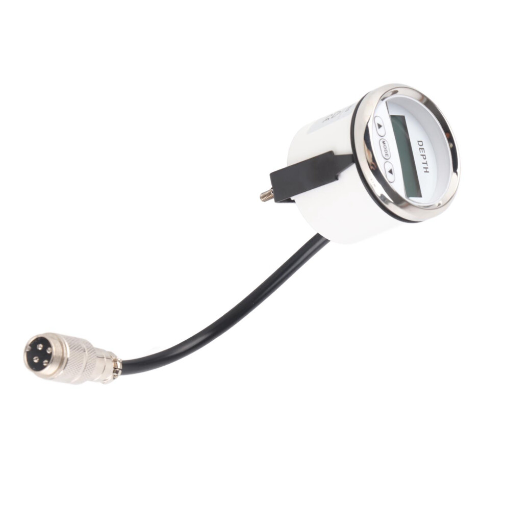 Waterproof Dash Depth Finder 100M Range Stainless Bezel 12V System White 4961374298089