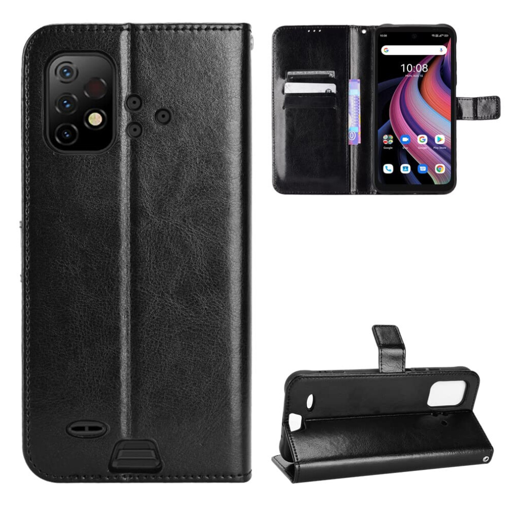 Wallet Kickstand Card Slots Magnetic Flip Cover Case For Umidigi Bison Gt2/Gt2 Pro 5G Black 9426802687095