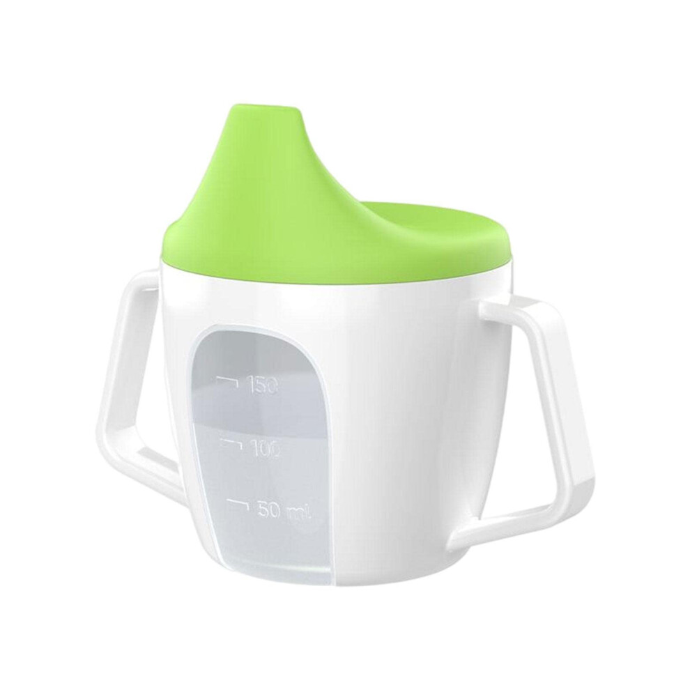 Sippy Cups Leak Spout, Non Spill Sippy Cup With Handle, Portable Water Bottle For Kids Green