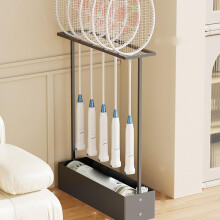Badminton Racket Storage Rack Display Removable School Large Capacity Tennis Racket Organizer Black