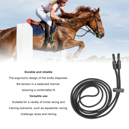Robuste elastische Seitenzügel für Pferde mit bequemem Sitz und Kontrolle 2