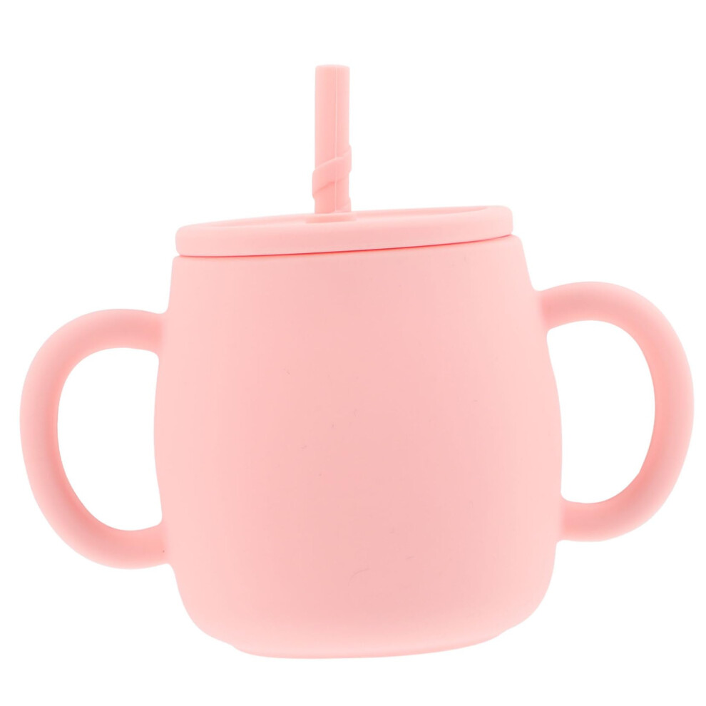 Silicone Training Cup With Straw And Handles, DropResistant Water Cup, Soft NonToxic Silicone, Easy Grip For Toddlers