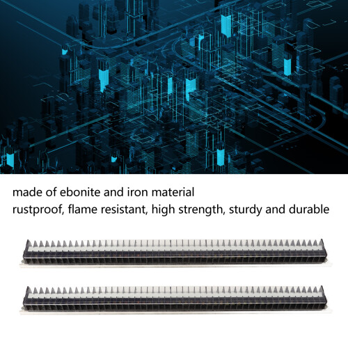 2 Stück Terminalleiste 660V 15A 50 Pole mit Abdeckung, Ebonit 2