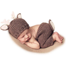 (As show, One size) Sunrain Baby photo shoot costumes set animals DEH hat & pants, deer