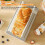 Bread Slicer, Homemade Cutter, Foldable Crumb Tray, AntiSlip Base, White Ref: 4447 3