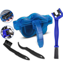 (As show, One size) Sunrain Bicycle chain cleaner Bicycle chain cleaner cleaning scrubber brush tool in a set for bicycle chains