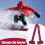 Skimate Snowboard Carrier, Adjustable Straps, Durable Bindings Red 4