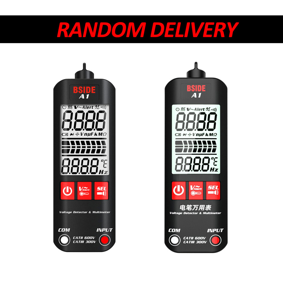 Bside A1 Mini Lcd Multimeter Voltage Tester 2000 Counts, Black, Compact 4251374312886