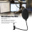 Durable Metal/Plastic Mic Pop Filter with Flexible Gooseneck 35cm 8