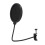 Durable Metal/Plastic Mic Pop Filter with Flexible Gooseneck 35cm 6