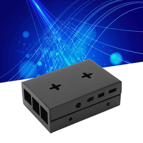 Custodia in alluminio per Raspberry Pi 4B 3,54"x2,36"x1,18" Nero
