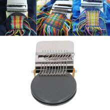 Grey Mini Knitting Machine 10 Needles Hand Loom for Home Repair & Crafts