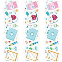 Nurses Day Decorations 59ft Healthcare Wall Border Stickers for Hospital Office Easy Install