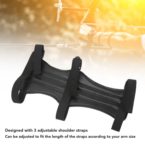 Universal Black PU Leather Shooting Arm Protector, 22cm x 8cm 2