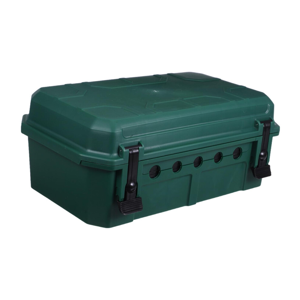 Weatherproof Outdoor Socket Box Electrical Enclosure For Power Strips, Cord Connectors, String Lights, Lawn Equipment 9382693020581