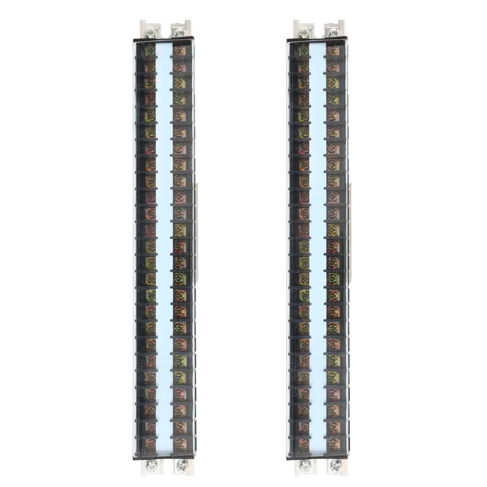 Compact 2Pcs 660V 15A Rail Wiring Terminal Block For Distribution System Use 9371374317072